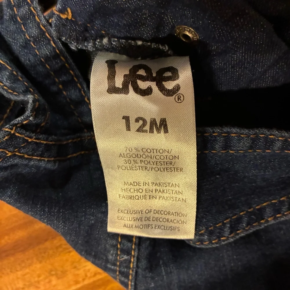 VTG 80s 90s Lee Baby Denim Overalls 12M Snap Bottom Western Workwear Unisex‎